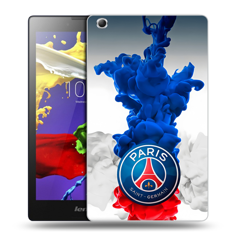 Силиконовый чехол на Lenovo Tab 3 7 Essential с принтом PSG ПСЖ Силиконовый чехол на Lenovo Tab 3 7 Essential с принтом PSG ПСЖ