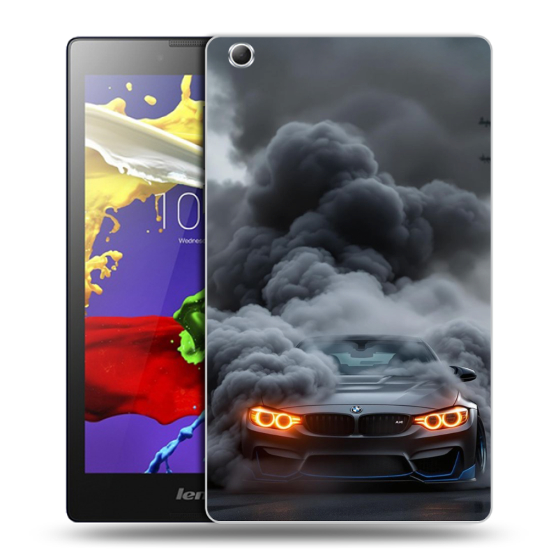 Силиконовый чехол на Lenovo Tab 3 7 Essential с принтом BMW БМВ Силиконовый чехол на Lenovo Tab 3 7 Essential с принтом BMW БМВ