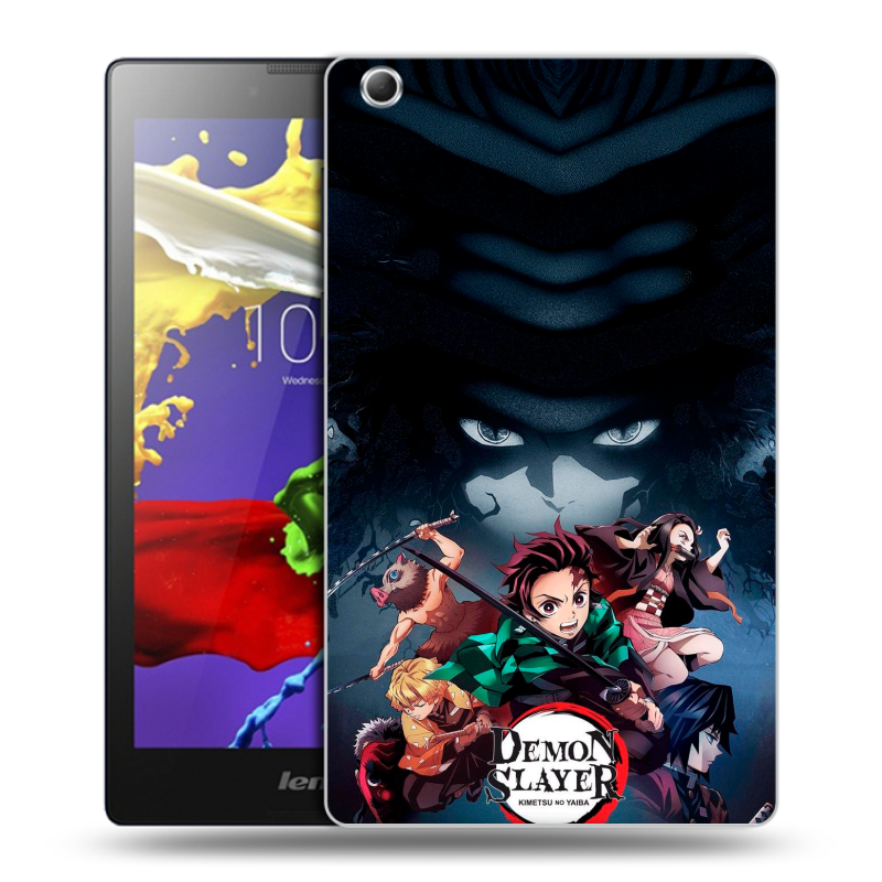Силиконовый чехол на Lenovo Tab 3 7 Essential с принтом Demon Slayer Клинок рассекающий демонов Силиконовый чехол на Lenovo Tab 3 7 Essential с принтом Demon Slayer Клинок рассекающий демонов
