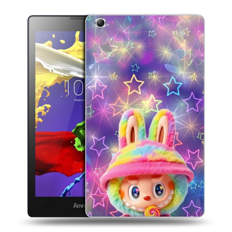 Силиконовый чехол на Lenovo Tab 3 7 Essential с принтом Labubu Лабубу Силиконовый чехол на Lenovo Tab 3 7 Essential с принтом Labubu Лабубу