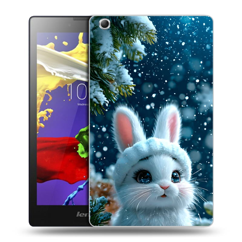 Силиконовый чехол на Lenovo Tab 3 7 Essential с принтом Новый год Силиконовый чехол на Lenovo Tab 3 7 Essential с принтом Новый год