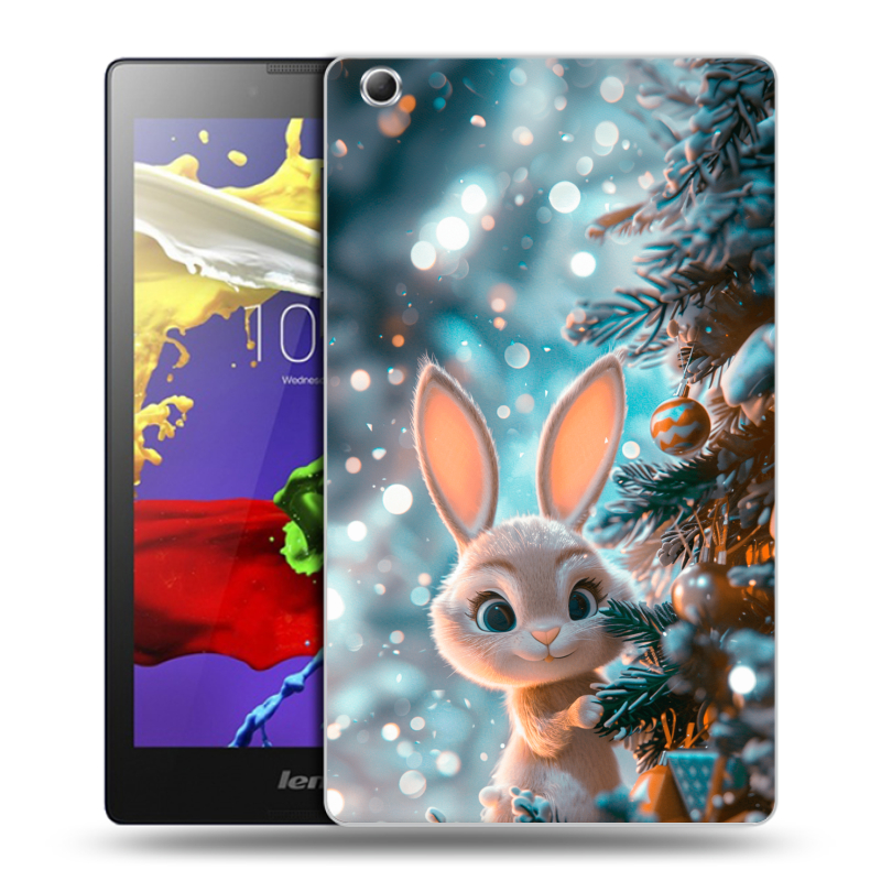Силиконовый чехол на Lenovo Tab 3 7 Essential с принтом Новый год Силиконовый чехол на Lenovo Tab 3 7 Essential с принтом Новый год