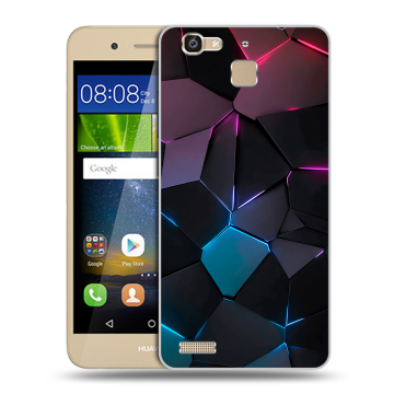 Пластиковый чехол на Huawei GR3 с принтом Геометрия неона