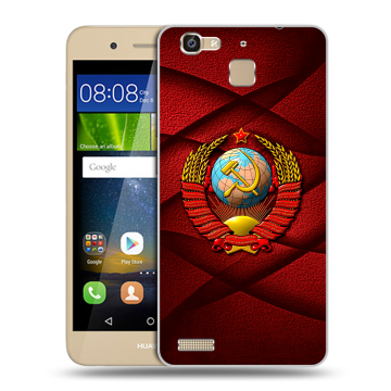 Пластиковый чехол на Huawei GR3 с принтом Герб СССР