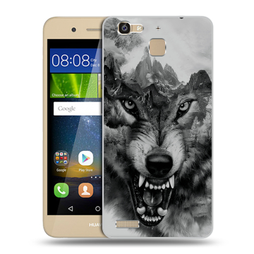 Пластиковый чехол на Huawei GR3 с принтом Волк