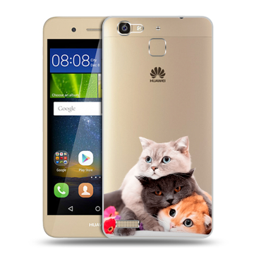 Пластиковый чехол на Huawei GR3 с принтом Кошки