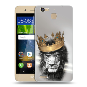 Пластиковый чехол на Huawei GR3 с принтом Лев с короной