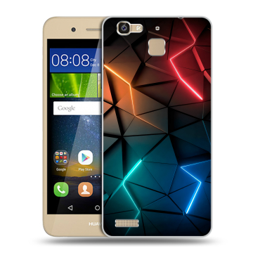 Пластиковый чехол на Huawei GR3 с принтом Абстракция неон