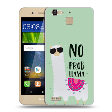 Пластиковый чехол на Huawei GR3 с принтом Лама