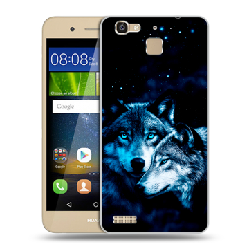 Пластиковый чехол на Huawei GR3 с принтом Волки