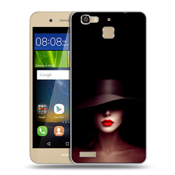 Пластиковый чехол на Huawei GR3 с принтом Девушка в шляпе