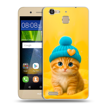 Пластиковый чехол на Huawei GR3 с принтом Котенок в шапке
