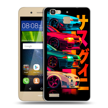 Пластиковый чехол на Huawei GR3 с принтом Гоночные машины
