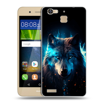 Пластиковый чехол на Huawei GR3 с принтом Волк ночной Пластиковый чехол на Huawei GR3 с принтом Волк ночной