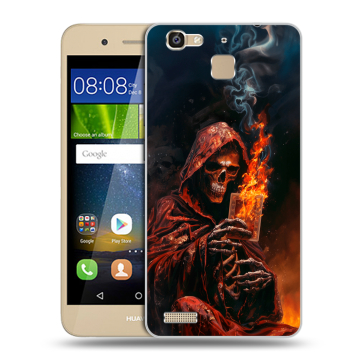 Пластиковый чехол на Huawei GR3 с принтом Скелет и карты