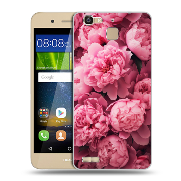 Пластиковый чехол на Huawei GR3 с принтом цветы пионы