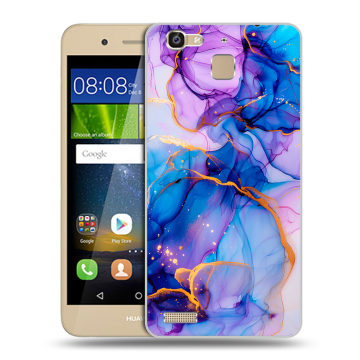 Пластиковый чехол на Huawei GR3 с принтом синий мрамор Пластиковый чехол на Huawei GR3 с принтом синий мрамор