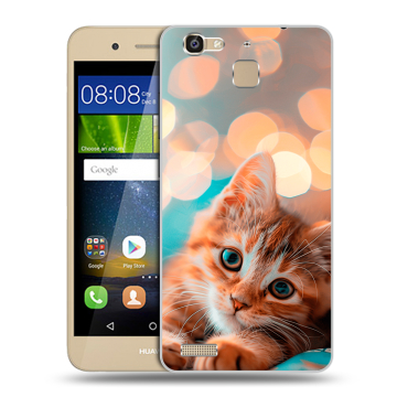 Пластиковый чехол на Huawei GR3 с принтом котик