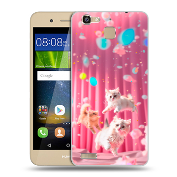 Пластиковый чехол на Huawei GR3 с принтом милые котики