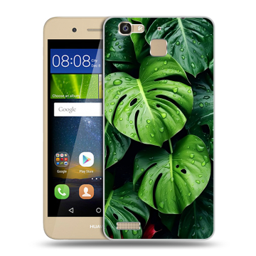 Пластиковый чехол на Huawei GR3 с принтом Листья
