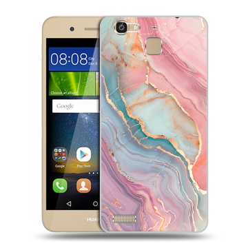 Пластиковый чехол на Huawei GR3 с принтом розовый мрамор Пластиковый чехол на Huawei GR3 с принтом розовый мрамор
