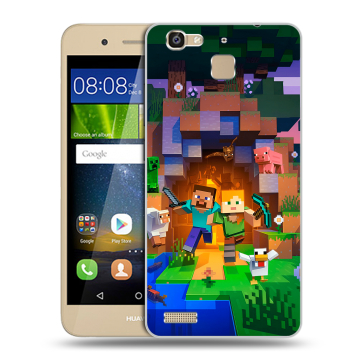 Пластиковый чехол на Huawei GR3 с принтом Майнкрафт Minecraft
