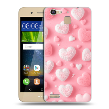 Пластиковый чехол на Huawei GR3 с принтом Сердечки Пластиковый чехол на Huawei GR3 с принтом Сердечки
