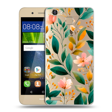 Пластиковый чехол на Huawei GR3 с принтом Цветы паттерн