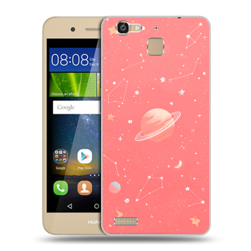 Пластиковый чехол на Huawei GR3 с принтом Розовый космос