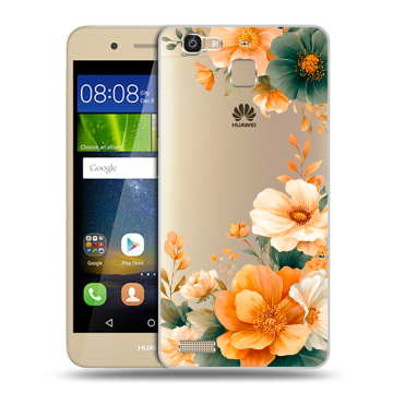 Пластиковый чехол на Huawei GR3 с принтом Цветы принт