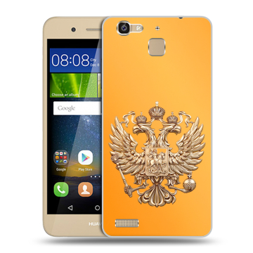 Пластиковый чехол на Huawei GR3 с принтом Герб Флаг России