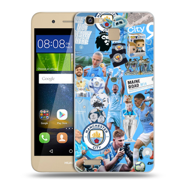 Пластиковый чехол на Huawei GR3 с принтом Man City Манчестер Сити