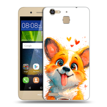 Пластиковый чехол на Huawei GR3 с принтом корги