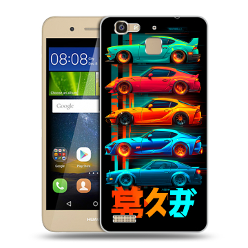 Пластиковый чехол на Huawei GR3 с принтом машины тачки