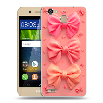 Пластиковый чехол на Huawei GR3 с принтом Розовые бантики