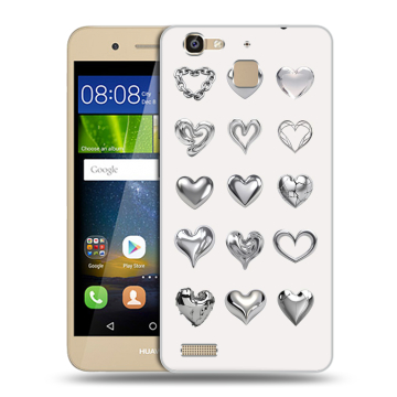Пластиковый чехол на Huawei GR3 с принтом Y2K сердечки