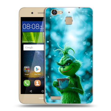 Пластиковый чехол на Huawei GR3 с принтом Новый год гринч