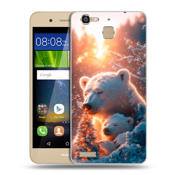 Пластиковый чехол на Huawei GR3 с принтом Новый год