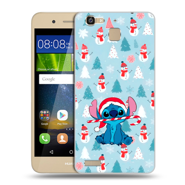 Пластиковый чехол на Huawei GR3 с принтом Стич Новый год