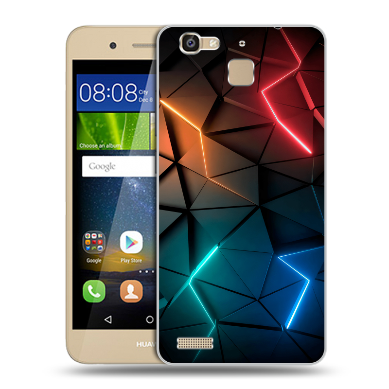 Пластиковый чехол на Huawei GR3 с принтом Абстракция неон Пластиковый чехол на Huawei GR3 с принтом Абстракция неон