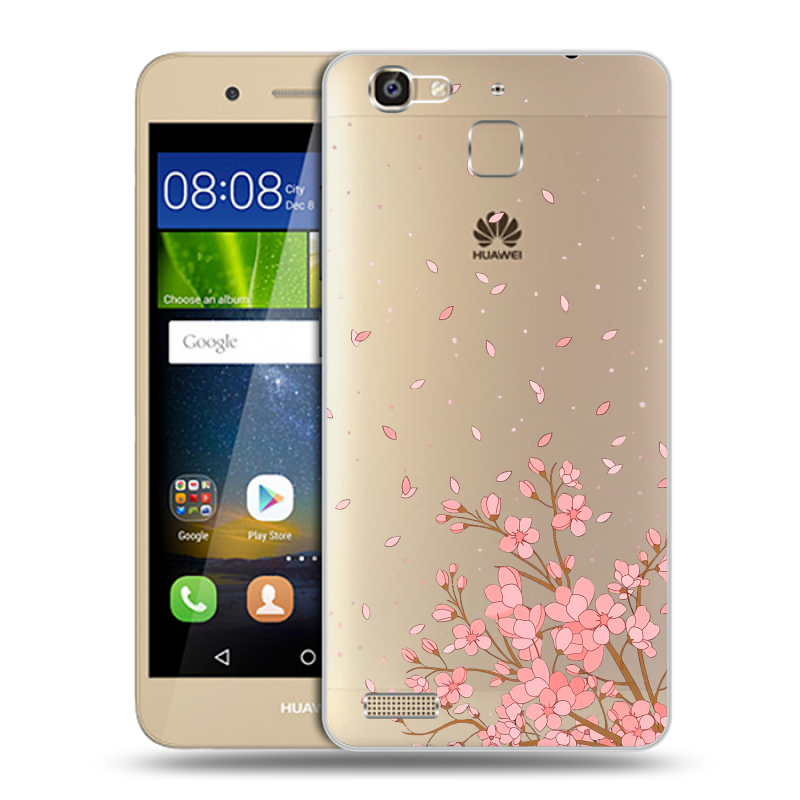 Пластиковый чехол на Huawei GR3 с принтом Ветка сакуры Пластиковый чехол на Huawei GR3 с принтом Ветка сакуры