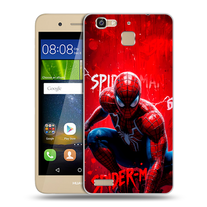 Пластиковый чехол на Huawei GR3 с принтом Spiderman Человек паук Пластиковый чехол на Huawei GR3 с принтом Spiderman Человек паук