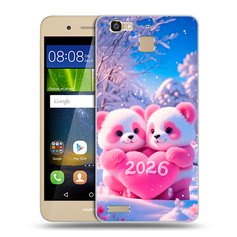 Пластиковый чехол на Huawei GR3 с принтом Новый год Пластиковый чехол на Huawei GR3 с принтом Новый год