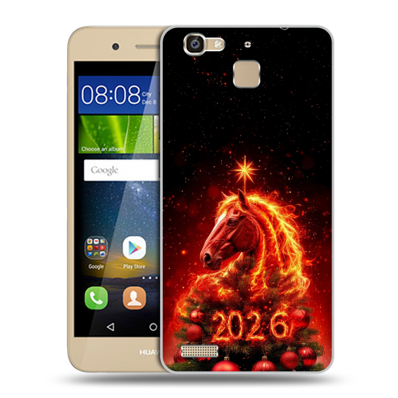 Пластиковый чехол на Huawei GR3 с принтом Новый год Пластиковый чехол на Huawei GR3 с принтом Новый год