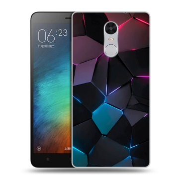 Пластиковый чехол на Xiaomi RedMi Pro с принтом Геометрия неона