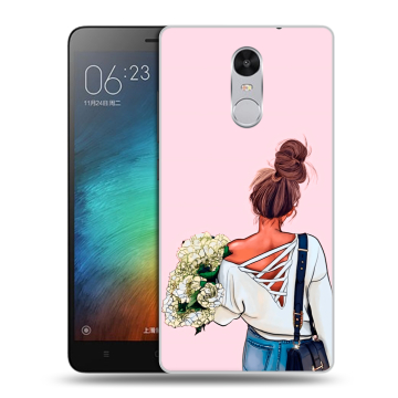 Пластиковый чехол на Xiaomi RedMi Pro с принтом Девушка и букет