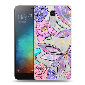 Пластиковый чехол на Xiaomi RedMi Pro с принтом Бабочки и цветы Пластиковый чехол на Xiaomi RedMi Pro с принтом Бабочки и цветы