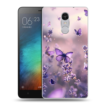 Пластиковый чехол на Xiaomi RedMi Pro с принтом бабочки и лаванда Пластиковый чехол на Xiaomi RedMi Pro с принтом бабочки и лаванда
