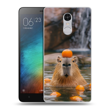 Пластиковый чехол на Xiaomi RedMi Pro с принтом Капибара с апельсином