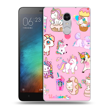 Пластиковый чехол на Xiaomi RedMi Pro с принтом розовые единороги Пластиковый чехол на Xiaomi RedMi Pro с принтом розовые единороги